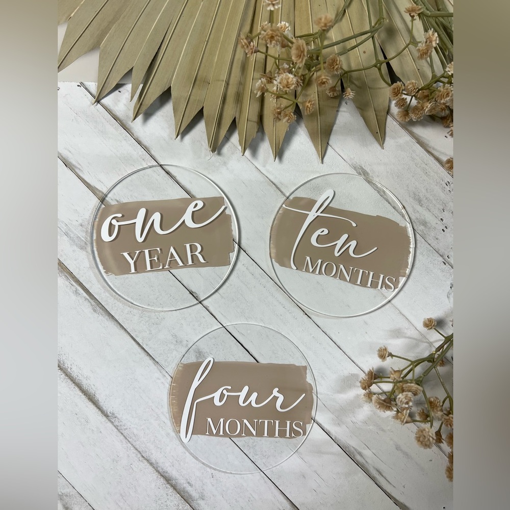 Acrylic Monthly Baby Milestones